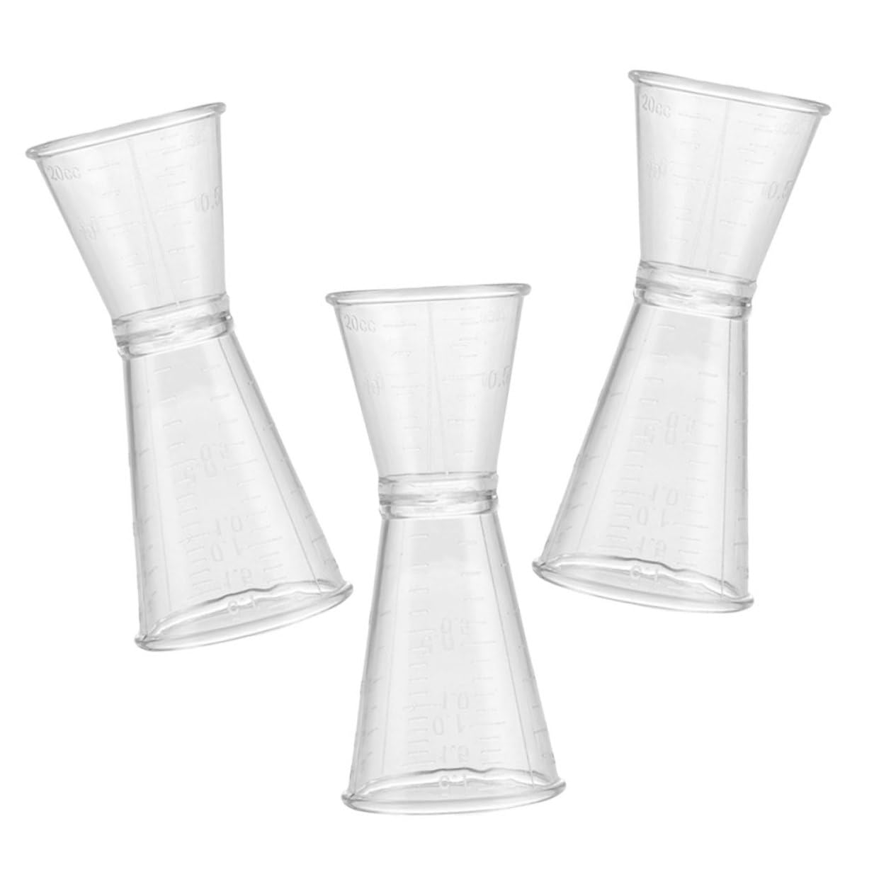 HOLIDYOYO Large Measuring Cup Plastic Jigger Cocktail Double Jigger Bar Tool Ounce Cup Efficient Shot Measure