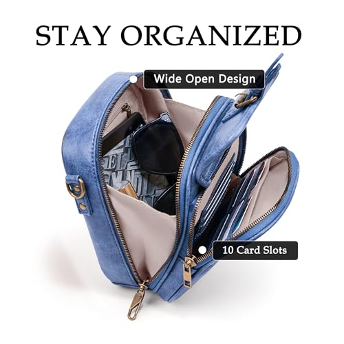 Image of Small Crossbody Bag for Women with Card Slots Vegan Leather Messenger Bag Men Wallet, Cross Body Anti-theft Shoulder Purse