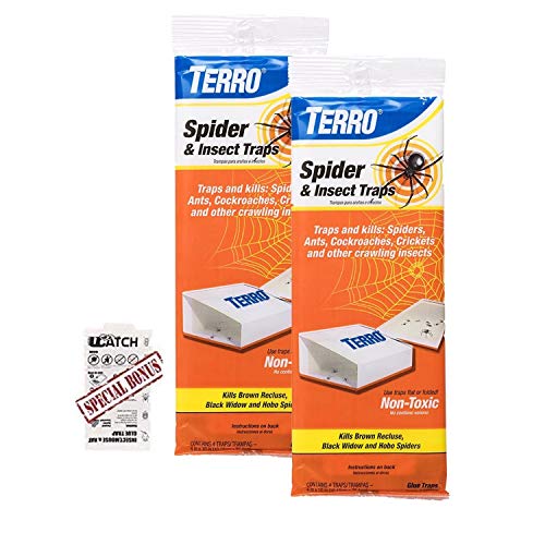 Terro T3206 Spider & Insect Trap 2 pack of 4. (8 traps Total) - Also includes Single Moth Trap Made by Q-Traps Terro T3206 Spider & Insect Trap 2 pack of 4. (8 traps Total) - Also includes Single Moth Trap Made by Q-Traps