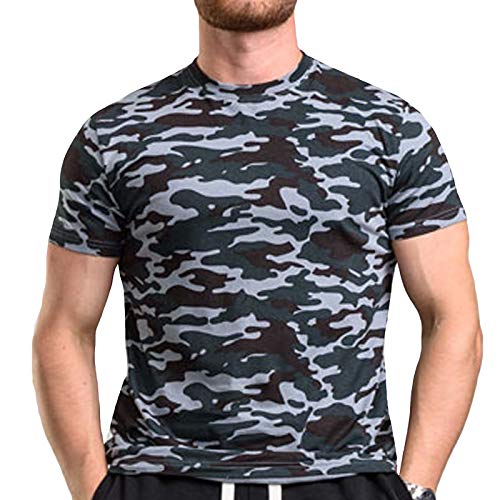 D555 Mens Gaston Big Tall Camo T-Shirt - Storm - 4XL
