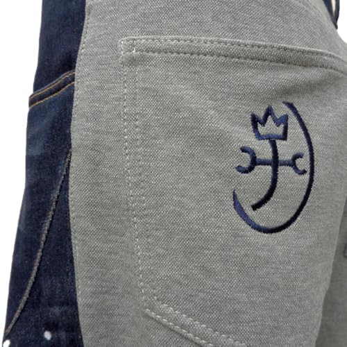Amazon | [カステルバジャック] 秋冬 デニム×ジャージ切り替え
