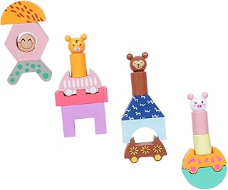 Hohopeti Conjunto De Educação Precoce Bloco De Quebra-Cabeça Educacional Empilhamento Torre Bloco De Construção Forma Brinquedo Cognitivo Crianças Quebra-Cabeça Brinquedos Da Criança