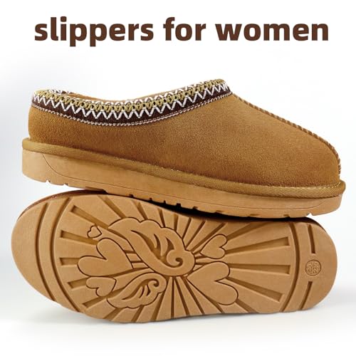 Women's Comfy Fleece Lined Platform Slippers Boots with Suede Leather, Anti-Slip Sole for Indoor/Outdoor Wear, Mini Short Ankle Design4