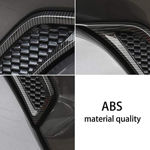 Image of Voodonala for Jeep JL Carbon Fiber Grain Air Conditioner Outlet Vent Plate Trim for 2018 2019 Jeep JL Wrangler & Unlimited