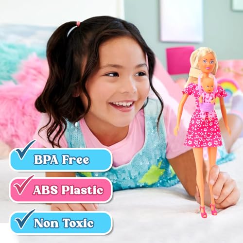 Image of Steffi Love Babysitter| Pretend Play Set for Girls| Doll Set with Babysitter & Two Babies| Dolls with 15+ Accessories & Baby Carriers| Ideal for Girls Age 3+