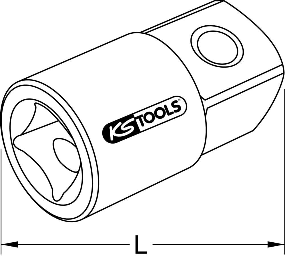 KS Tools 922.3412 - Réducteur 3/4'' - 1/2'' - Gamme ULTIMATE® - En Chrome Vanadium - Finition chromée satinée