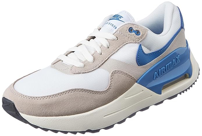 Nike Mens AIR MAX SYSTM-Causal Shoes White/Star Blue-Cream II-Coconut MILK-HF4252-100-9UK 2 51mKr8dvoVL