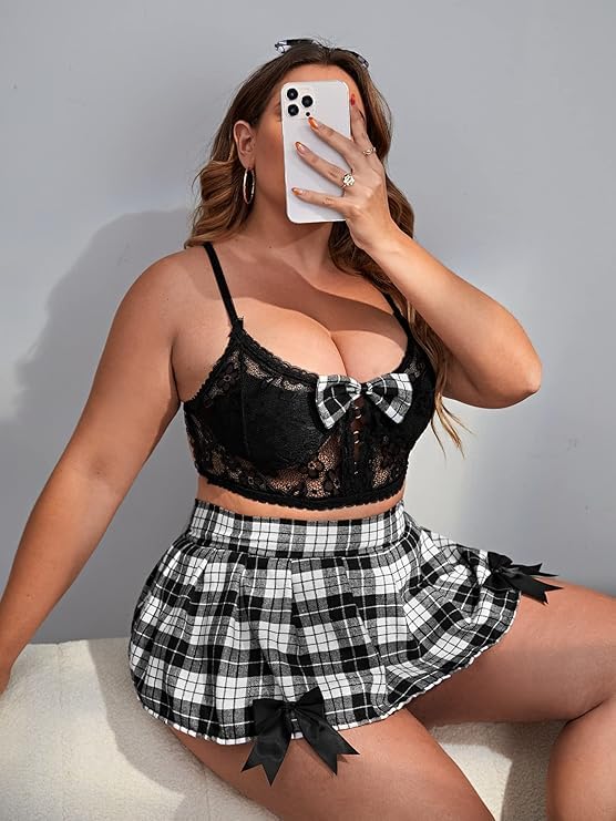 Image of Stylbase Babydoll Stylish Women Pajama Set Lingerie Night Suit Above Knee Soft Floral cami Shorts Pyjama Set with Lace Trim, Ideal for Nightwear or Lounging, Comfy (Upto L)