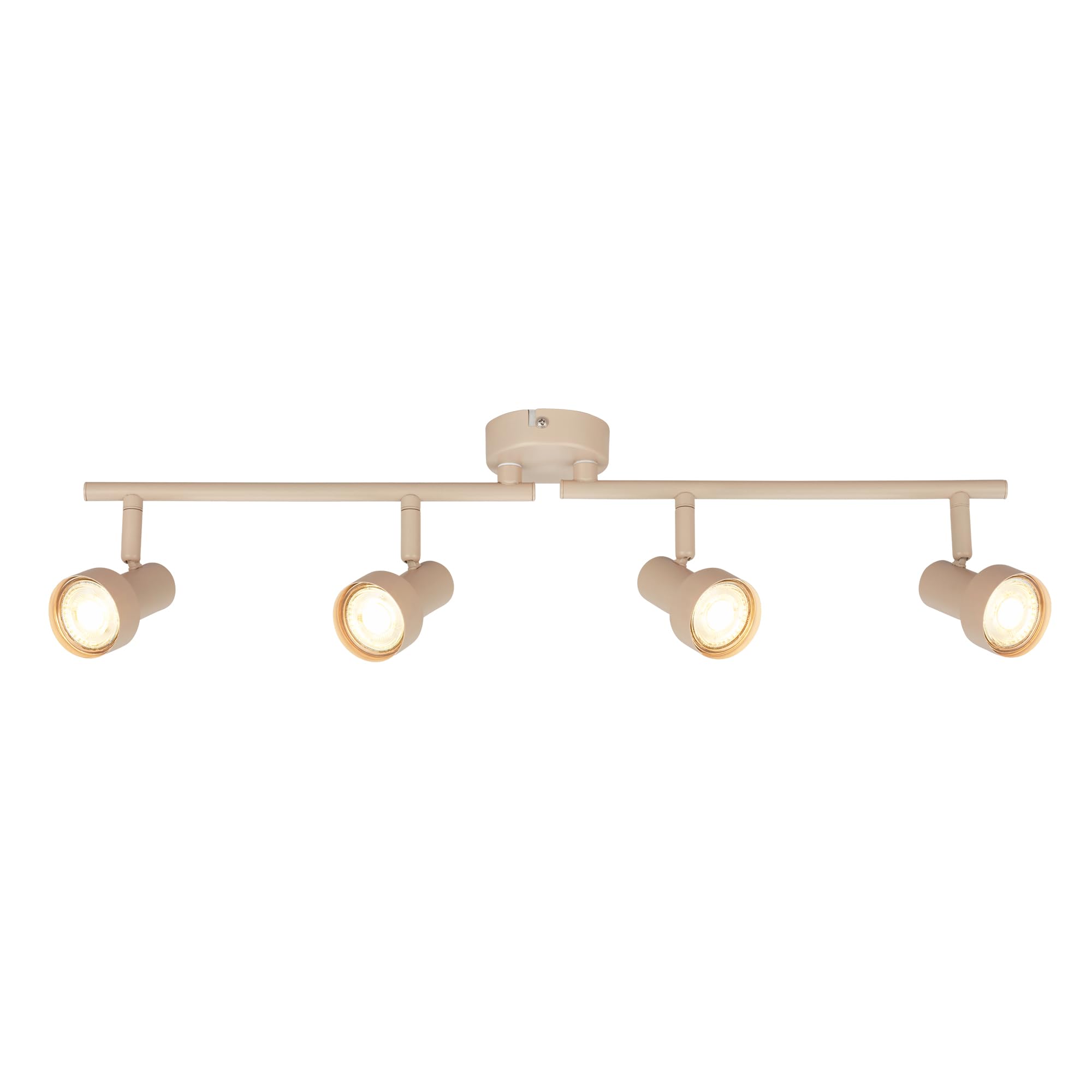 BRILONER - Ceiling Light, Adjustable, GU10 Socket, max. 9W, Spotlight, Ceiling Lights Living Room, Lights for Bedroom, Hallway, Kitchen, Spot Lamp, Lounge, 60.5 cm, Beige