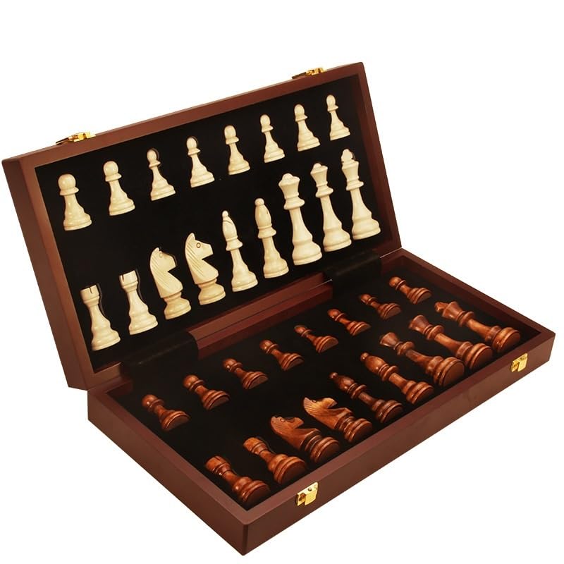 Scacchi magnetico in legno per adulti e bambini, scacchiera