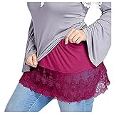 SCHÖNE SCHICHT UNTER HEMD: Dieser Spitze Extender verleiht Ihren Oberteilen zusätzliche Länge. Es passt gut zu Pullovern, Pullovern und Sweatshirts. Es verleiht jedem Outfit Layering und femininen Charme.