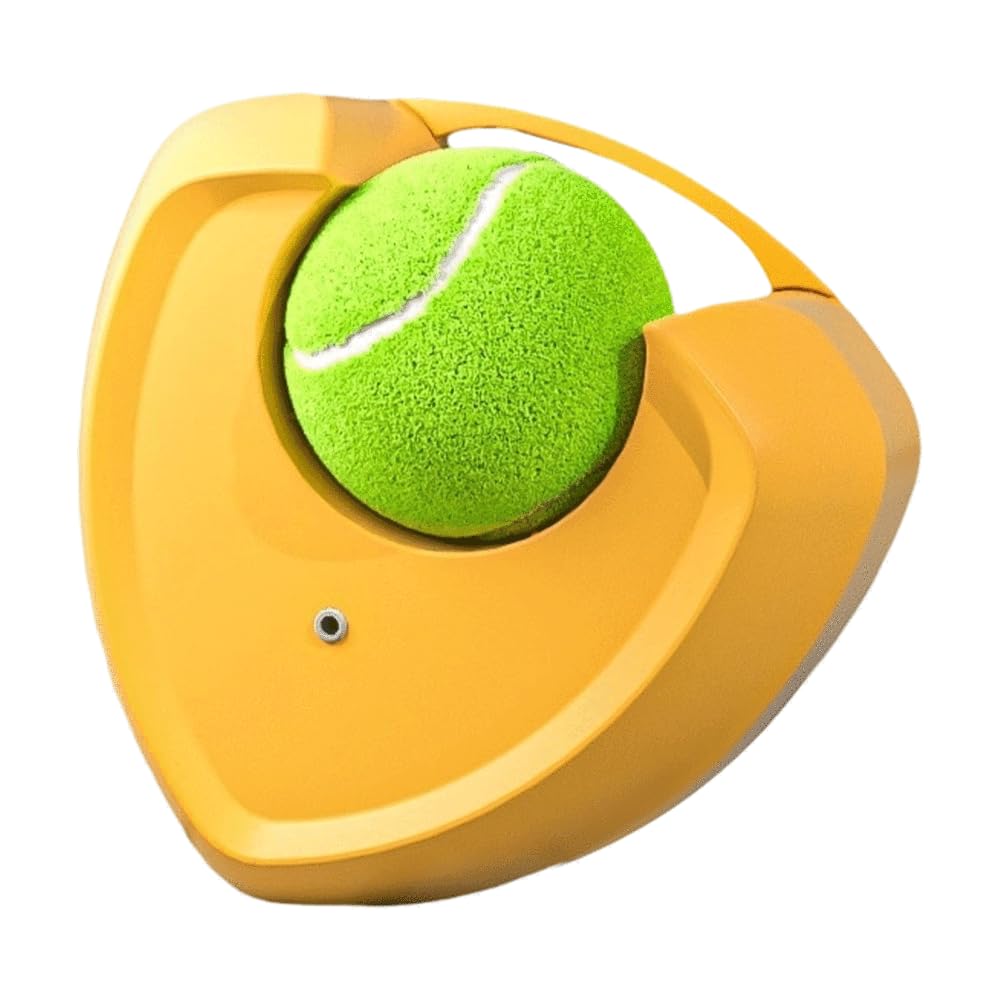 DONGKER Tennis-Trainer mit Tennisball, Tennis Trainingsgerät Rebound mit Fuß, Tragbare Solo-Tennistrainer für Erwachsene und Anfänger im Draußen, Garten, Park, Hof