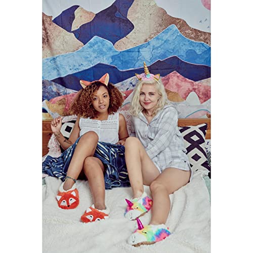 Image of ooohyeah Women's Funny Fuzzy Animal Slippers, Cute Cozy Non-Slip House Slippers for Women, Manatee Splash