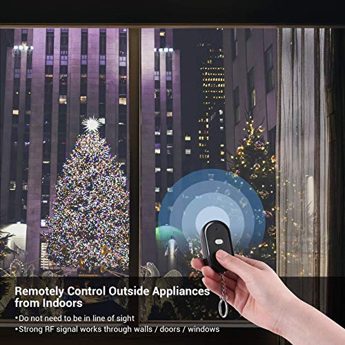 Dewenwils Remote Control Outlet With 2 Wireless Remotes, Weatherproof Remote Control Light Switch, 15 Amp Heavy Duty 2 Ft Long Extension Cord, 100 Ft, No Interference, Ul Listed #TOP3