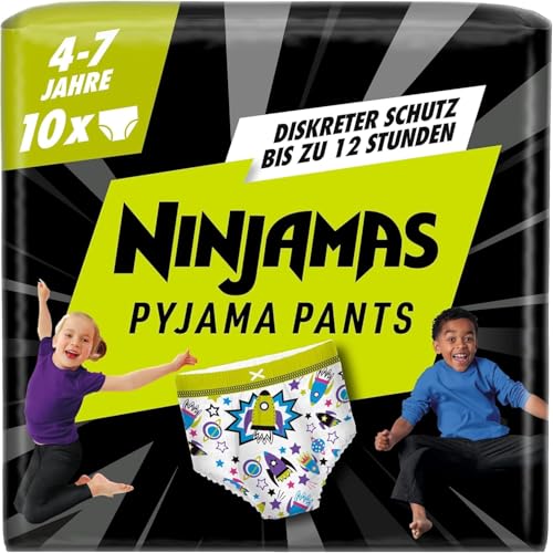 Ninjamas Pyjama Pants Raumschiff, 10 absorbierende Nachthöschen, 7 Jahre,...