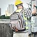 Tool Backpack Bag, Durable Electrician Backpack Tool Bag for HVAC with Waterproof Molded Base, Construction Work Heavy Duty Tools Organizer Bags with Combination Lock Large - Gray