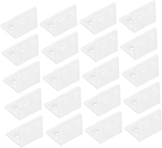 OSALADI Shelves Wall Mounted 20pcs Corner Code Cabinet Shelf Corner Brace Corner Angle Joint Bracket Metal Steel Corner Bracket Corner Shelves