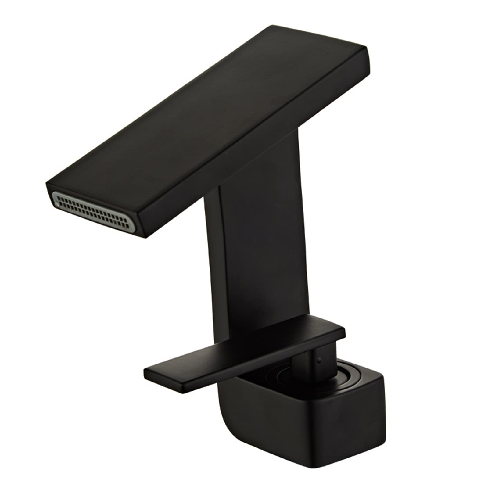 SOHNVWTGD Basin Taps Mixers Waterfall, Single Hole Hot and Cold Bathroom Taps Mixer Waterfall, Brass Waterfall Single Tap,Black