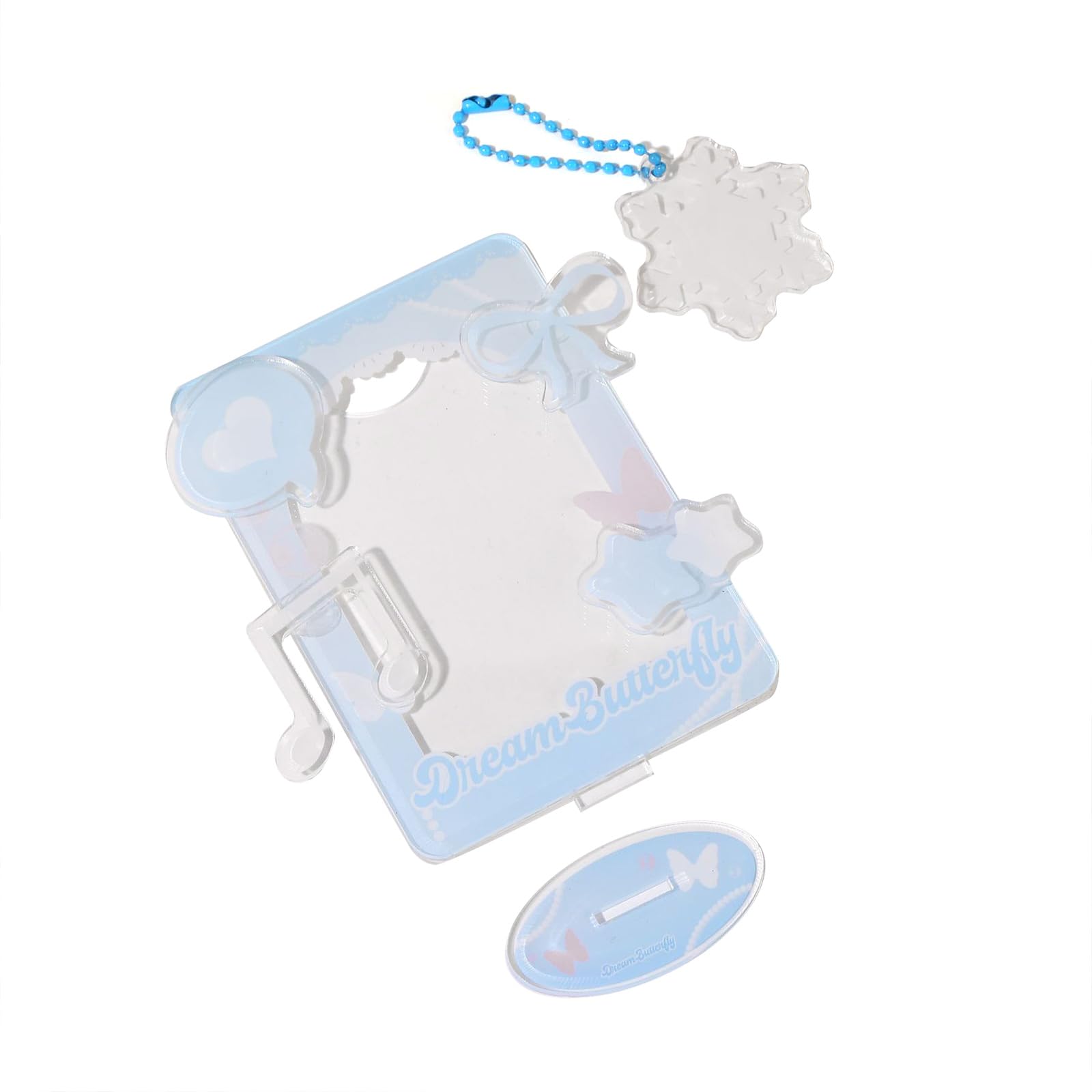 Nucelit Vertical Standing Picture or Display Sign Holder Portable Photo Frame Acrylic Display Sweet-style Photo Rack Acrylic Frame