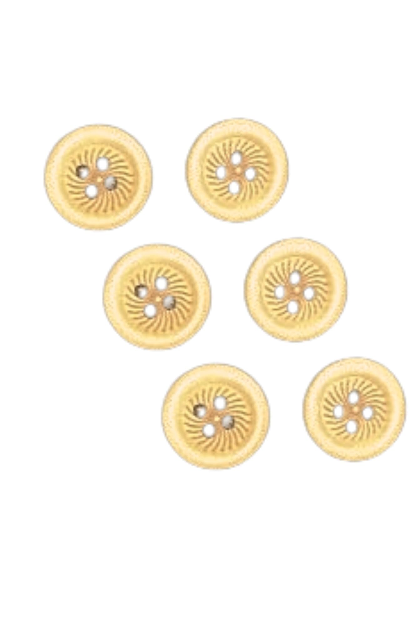 KONARK Wheel Wood Buttons Natural Wooden Buttons for Sewing Sweater Crafts Bulk 2 Holes (Set of 12)