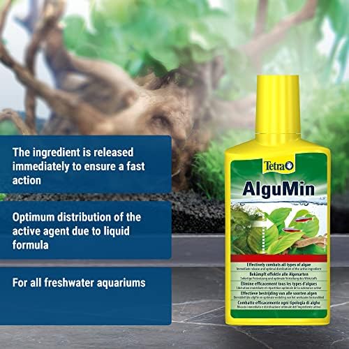 Tetra AlguMin - Quickly Combats All Types Of Algae In The Aquarium, Prevents The Growth Of New Algae, 250 ml