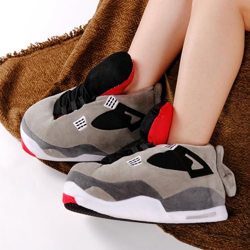 Image of Plush Sneaker Slippers, 17 Styles-Quiet Soles (No Waking Loved Ones), Anti-Slip Dry Indoor, Cozy for Cold Days, US 8-12 Unisex