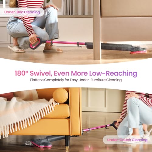Image of Schenley Lightweight Steam Mop for Hard Floors & Carpets | 3 Steam Modes, 10s Heat-Up, 248F Steam, Up to 37 Min Steam Time, 20 ft Cord, Cord Wrap, Self-Standing, Chemical-Free