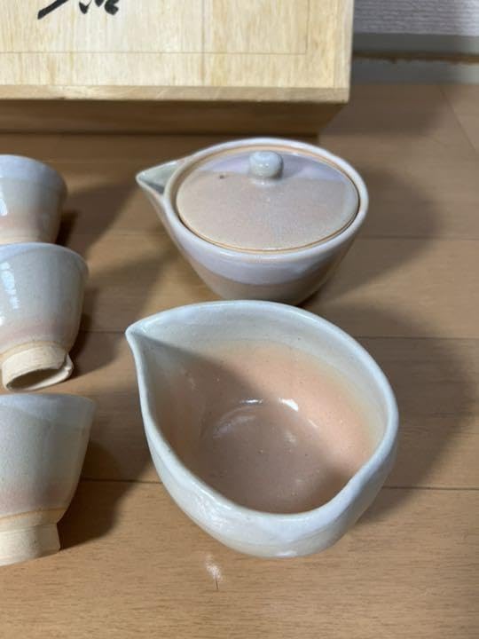 1748 萩焼　茶器セット　宝瓶1客　湯冷し1客　湯呑6客 1748 萩焼 茶器セット 宝瓶1客 湯冷し1客 湯呑6