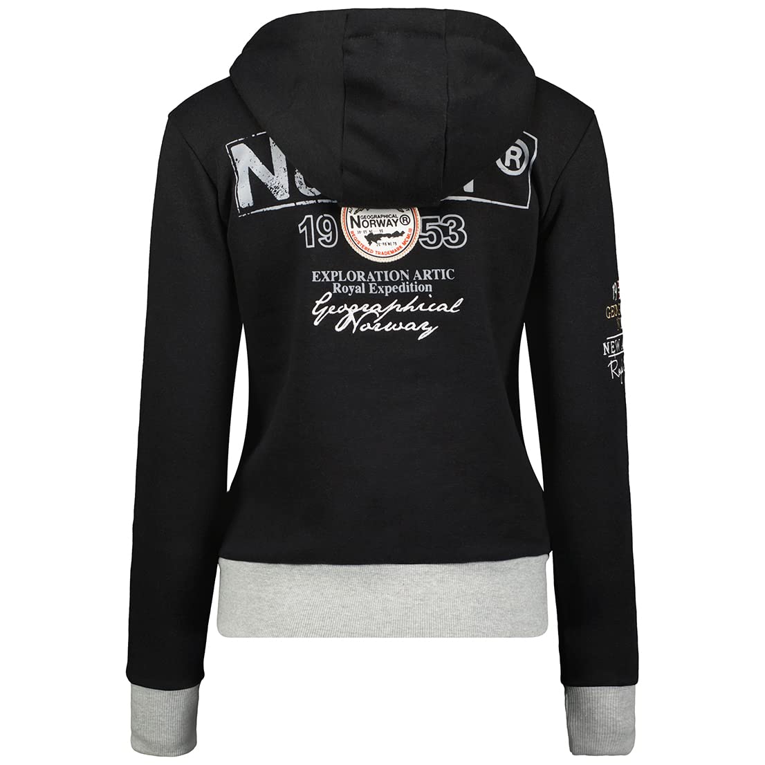 Geographical Norway Flyer Lady - Damen Kapuzen Sweatshirt Taschen - Damen Sweatshirt Casual Langarm Pullover Warm - Hoodie Jacke Sporttops