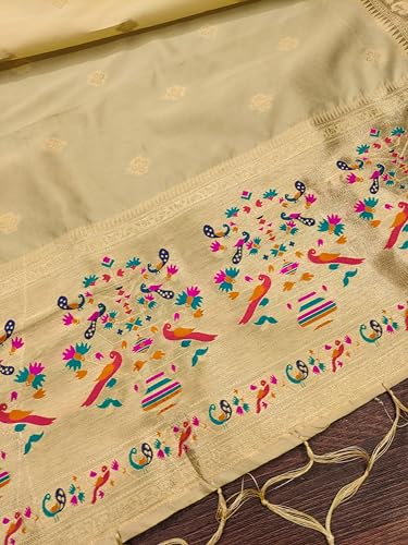 Image of DEVANGI Women's Banarasi Silk Unstitched Salwar Suit Dress Material With Dupatta
