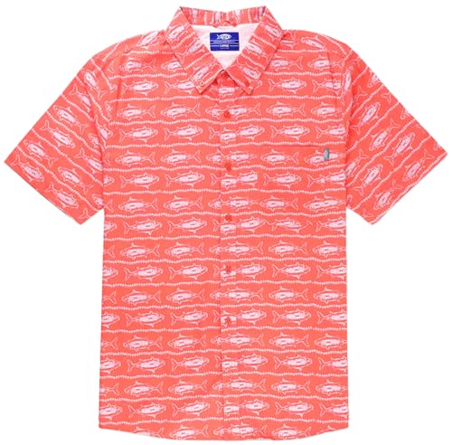 �A�t�R(Aftco) �{�[�g�o�[ SS �{�^���_�E���V���c �\�t�g�R�[���� M�T�C�Y (Boatbar SS Button Down Shirt Soft Coral S) M45342
