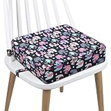 Booster Seat for Kitchen Chair - Washable Toddler Booster for Dining Table, Portable Travel Increasing Cushion for Kid (Elephant)