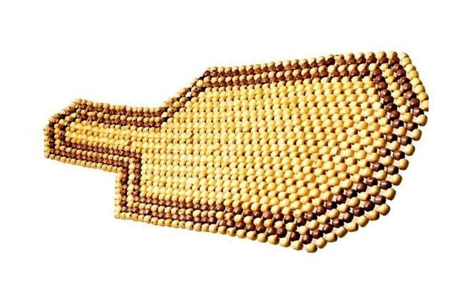 Image of Car Bead Seat Wooden Beads Cushion Cover Pad for Maruti Suzuki Swift Type 1, Acupressure Sitting Seat Cover | Cream Color - Pack of 1
