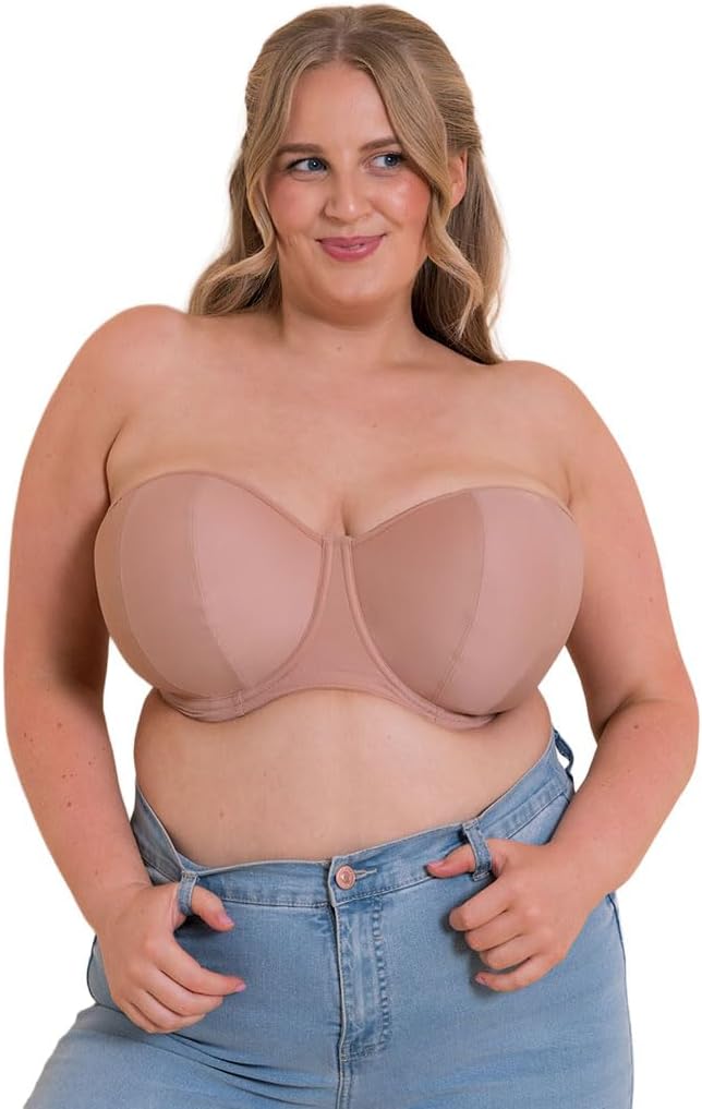 Curvy Kate Luxe Strapless Bra 36E, Latte