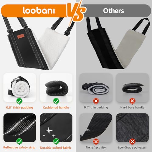 Image of LOOBANI Portable Dog Sling for Back Legs, Hip Support Harness to Help Lift Dogs Rear for Canine Aid and Old K9 Cruciate Ligament Rehabilitation