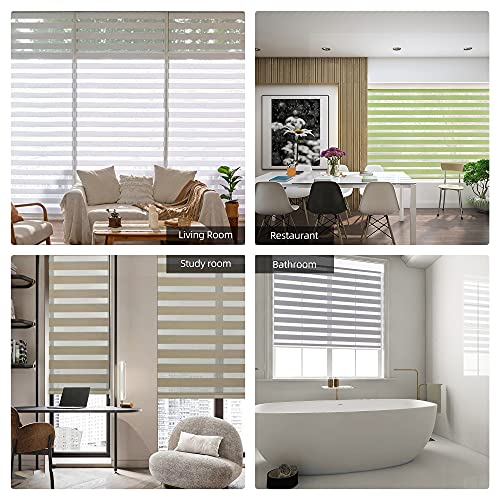 Berissa Dual Zebra Blinds Fabric Samples - 4 Pieces Horizontal Blackout Shades Custom Size For Home,Window, Light Control For Sheer And Privacy #TOP5