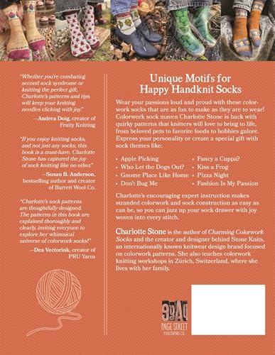 Joyful Colorwork Socks: 25 New Knitting Patterns for Fun & Whimsical Footwear Featuring Pets, Games, Food, Hobbies & More - Image 2