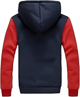 Vista 2 de JiangWu - Sudaderas con capucha para hombre, invierno, forro polar pesado, Sherpa con forro, cremallera, chaquetas de sudadera
