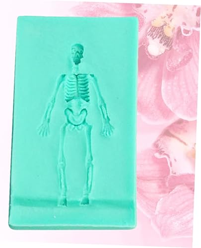 Miniatura 3 de Toyvian Molde de silicona de calavera de Halloween para hornear creativo, fondant único para pasteles, golosinas, panaderías, verde