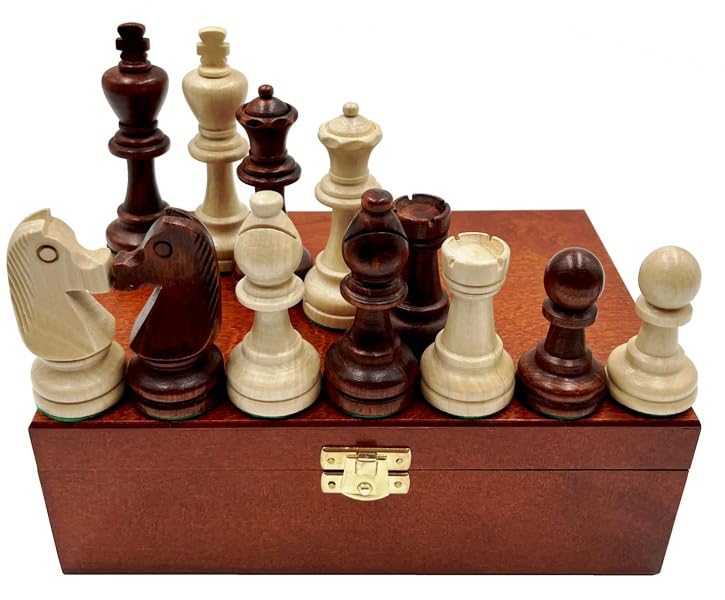 Juego de ajedrez – Torneo Staunton 7 – Baúl plegable |22 x 15 x 7 cm | de madera y 32 piezas de ajedrez Staunton 7 - Juego de ajedrez