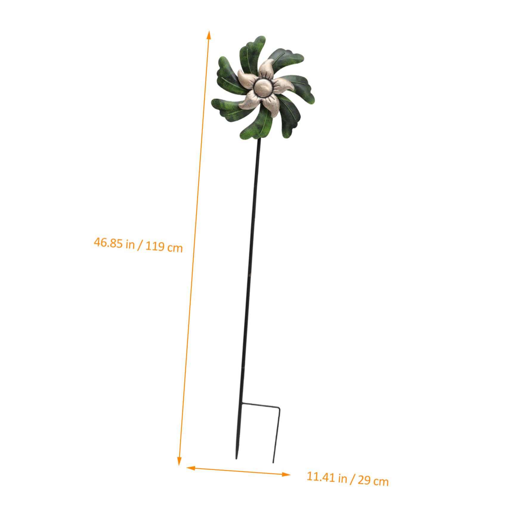 Sosoport Wrought Iron Windmill Decor for Garden Rotating Wind Spinner for Outdoor Lawn Balcony Unique Garden Decoration Present