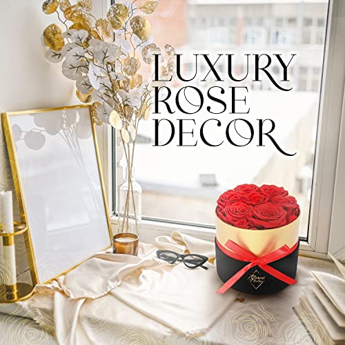 GLAMOUR BOUTIQUE Eternal Preserved Roses in a Box - Flowers Forever, Rose Forever in a Box for Wife, Birthday Gifts for Her, 7 Roses, Red - Image 3