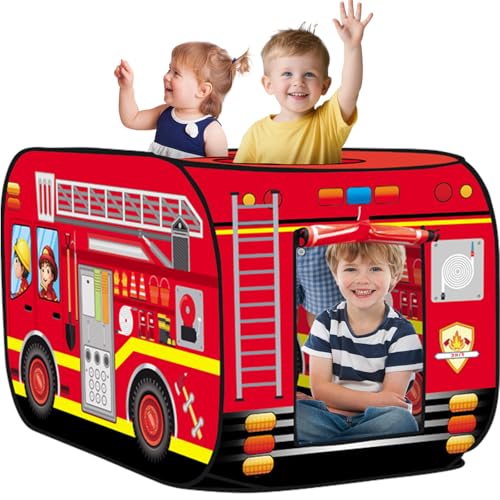 Dolanus Fire Truck Play Tent Pop up for Kids Age...