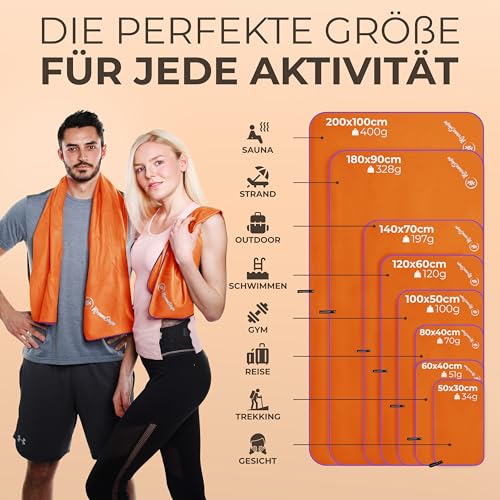 NirvanaShape Mikrofaser Handtuch - Reisehandtuch, Badetuch für Urlauber - kompakte, schnelltrocknende Microfaser Handtücher als Strandtuch… – Ansicht 4