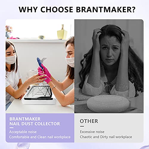 Brantmaker NAIL-WHITE-US Dust Collector With Brush And 2 Reusable Filters thumb #2