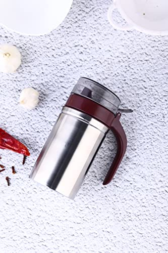 GANESH Multipurpose Stainless Steel Handy Oil Pourer, Food Grade Plastic Olive Oil, Vinegar Dispenser, Dust and Leak Proof Jar, Multicolour (1000 ML) (Image - 6)