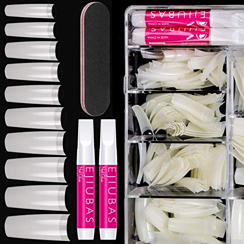 Nail Tips And Glue Acrylic Nails - Ejiubas French Tip Nail Stamp, 2Pcs Nail Art Stamper, 2Pcs Nail Scraper With 2Pcs Replaceable Nail Stamper Heads #TOP1