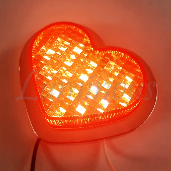 Amazon.co.jp: ハート型 赤 暴走ランプ ホタルランプ LED