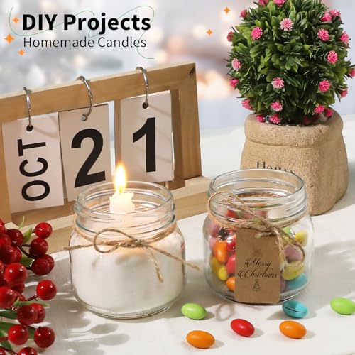 image for PUSKMAY 8 oz Mason jars，small glass jars with lids，Canning Jars wi