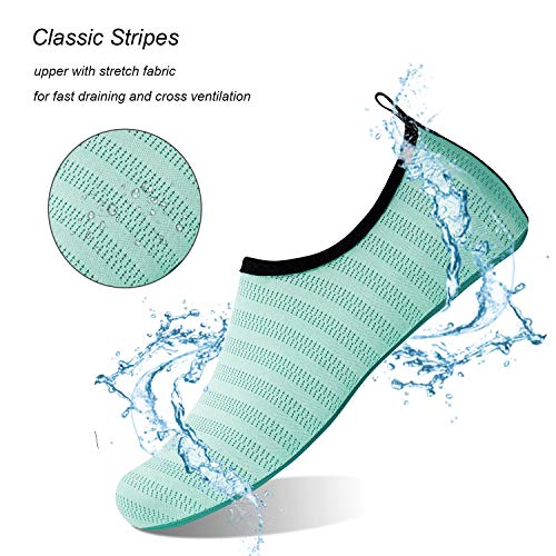 Image of WateLves Water Shoes for Womens Mens Barefoot Quick-Dry Aqua Socks for Beach Swim Surf Yoga Exercise New Translucent Color Soles